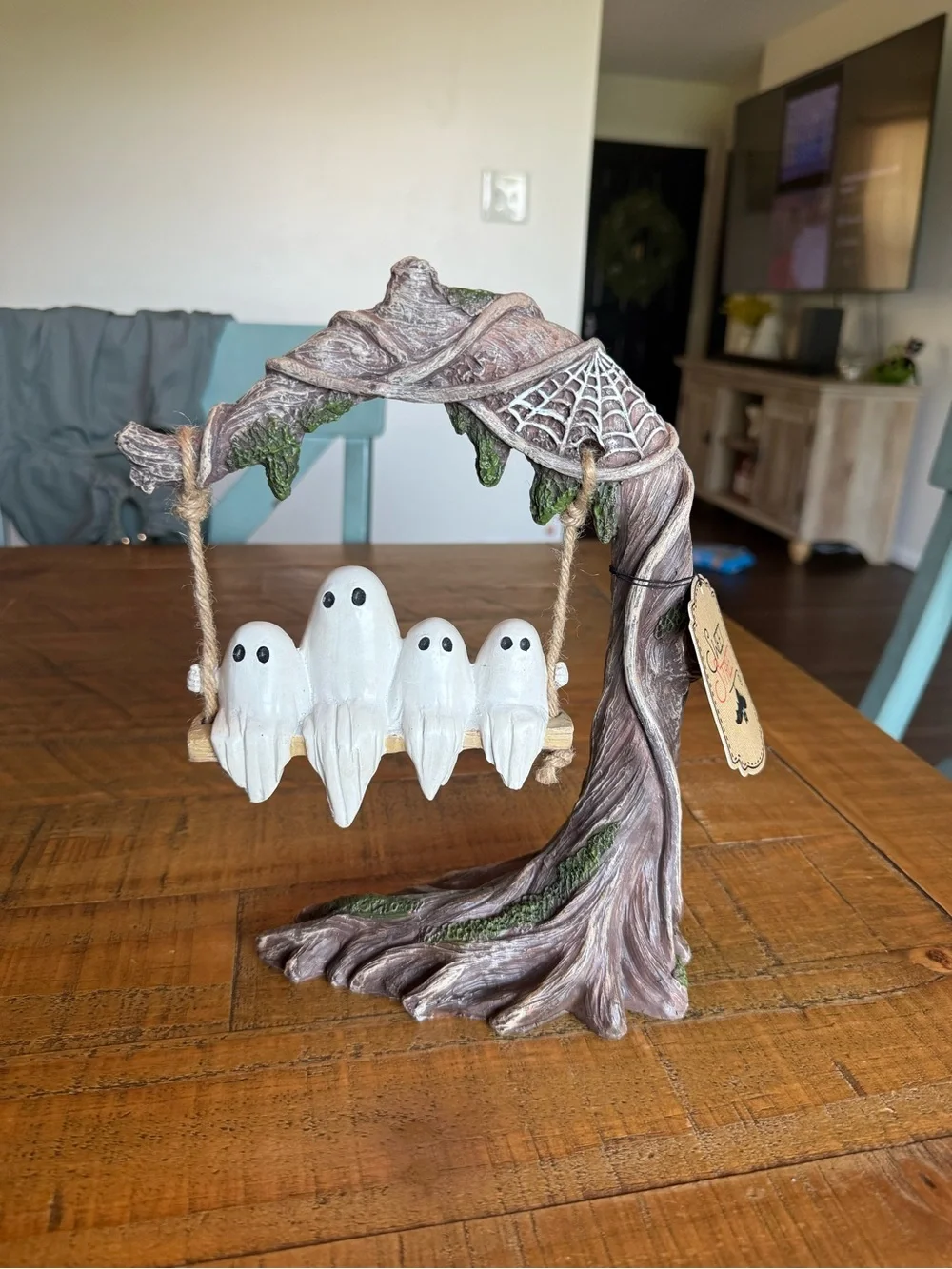 NEW Viral Halloween Sweet Street Ghosts on Tree Swing Table Top Decor